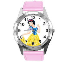 Pink Leather Round Watch for Fans of Princess