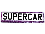 PURPLE FLOWERS 3D TUNING Car Number Plate Surround Holder FOR ANY CAR TRUCK VAN
