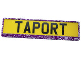 PURPLE FLOWERS 3D TUNING Car Number Plate Surround Holder FOR ANY CAR TRUCK VAN